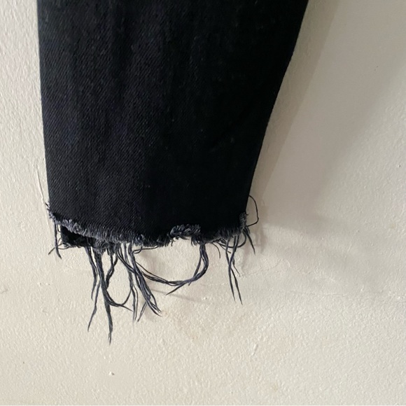 COPY - Nili Lotan Womens High Rise Skinny Jeans Jet Black Reverse Step Hem Fray - Picture 14 of 15